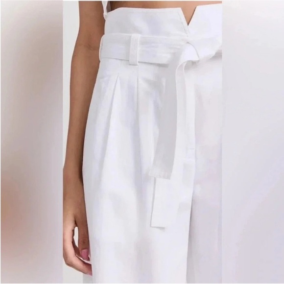 A.L.C. High rise White Wide-Leg Pants Size 6 - Picture 3 of 11